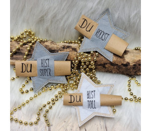 ADVENTSKALENDER VORFREUDE Türchen - Stickserie - 10 ITH Sterne mit Schlitz